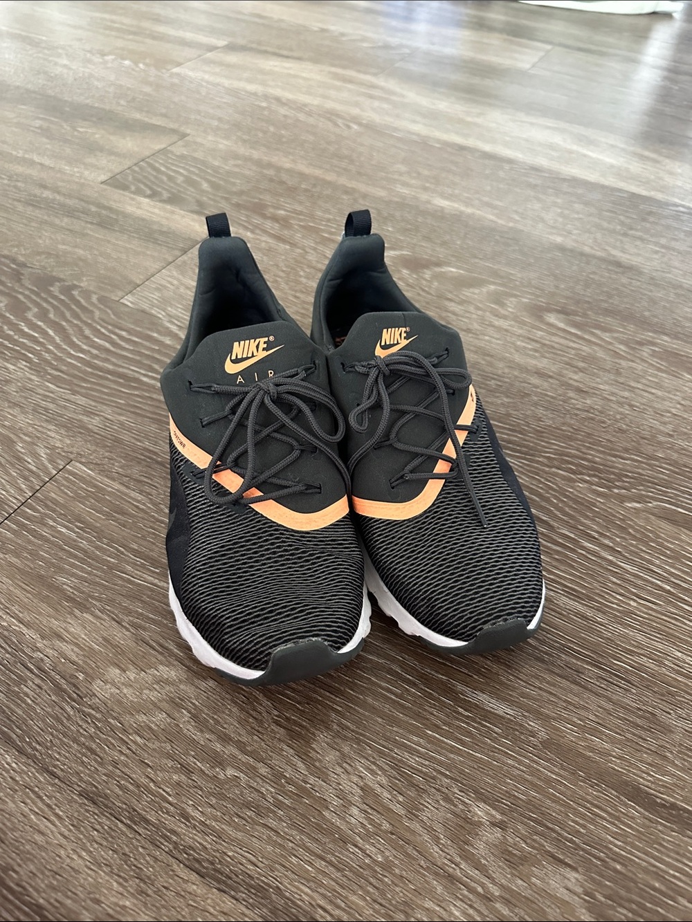 Nike Black and Orange Lightweight Running Shoes